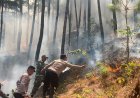 Polres Ponorogo dan Tim Gabungan Tembus Medan Curam Lereng Gunung Limas Padamkan Api Karhutla
